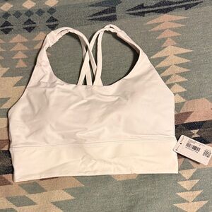 Lululemon Athletica White energy bra long line Sports Bra
